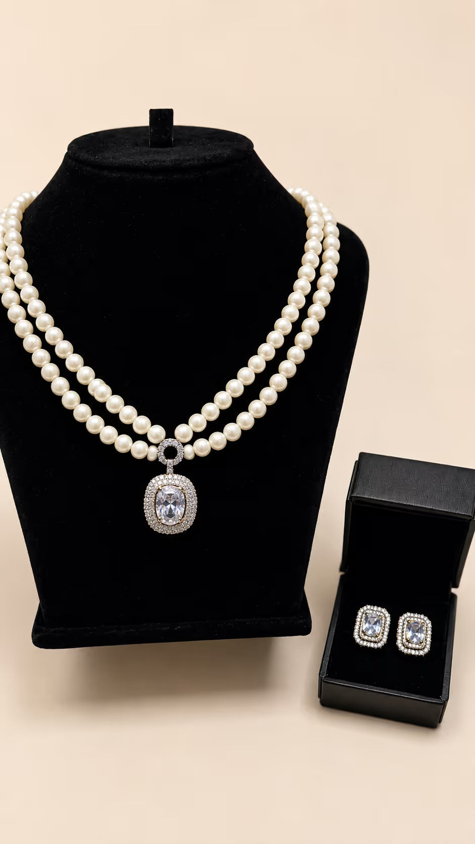 Majestic Polki & Emerald-Tone Wedding Set (KD-5) - View 1 - Shop Aizel