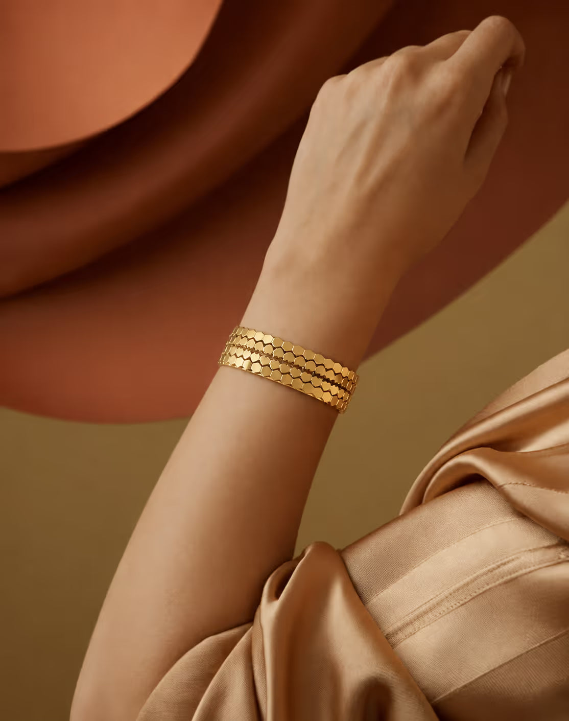 Exclusive Gold-Tone Bangles (KD-1) - View 3 - Shop Aizel