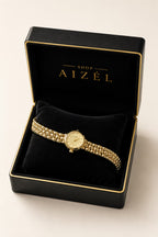 All-Gold Beaded Bracelet Watch
