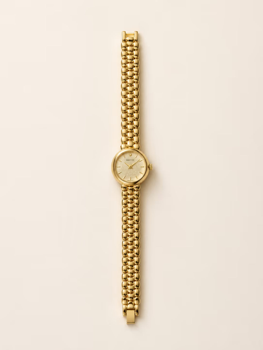 All-Gold Beaded Bracelet Watch