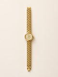 All-Gold Beaded Bracelet Watch