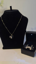 Blue Sapphire Butterfly Drop Earrings - Original 2 - Shop Aizel