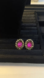 Pearl & Ruby Cabochon Bridal Jewellery Set - Shop Aizel