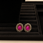 Pearl & Ruby Cabochon Bridal Jewellery Set - Shop Aizel