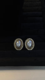 Triple-Strand Pearl Bridal Jewellery Set with Crystal Halo - Shop Aizel